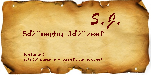 Sümeghy József névjegykártya