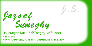 jozsef sumeghy business card